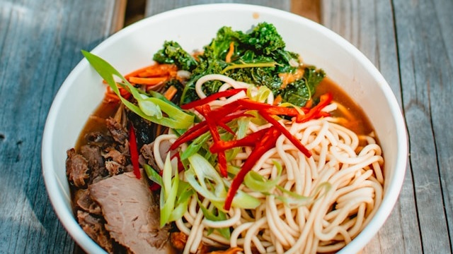 Delicious thai meal, noodles